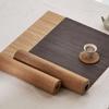 Japanese Style Natural Bamboo Tea Table Runner Vintage Insulated Table Pad Cutting Traditional Placemat Office