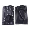 Guanti senza dita Punk Coreani Cool per Danza all'Aperto Guida Accessori Moda Guanti con Borchie Guanti in Pelle PU