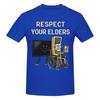 Unisex Respect Your Elders Gaming Control Retro Funny Gamer Retro T Shirt Vintage Big Size Oneck Cotton Sleeve Tshirt
