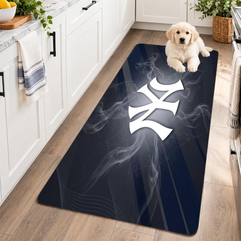 Flannel Kitchen Mat New York Yankees Soft Area Rug Non Slip Floor Carpet Home Decoration