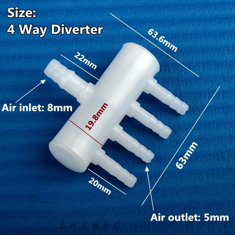 

4-20 Ways Aquarium Hose Splitters Oxygen Pipe Distributors Oxygen Volume Diverter Fish Tank Accessories Porous Distributor 1 PC