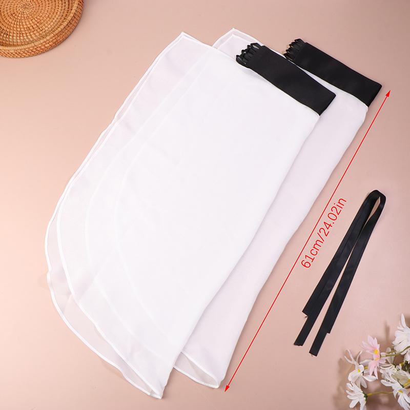 1Pair Women Sunscreen Long Detachable Tulle Sleeves Simple Decorative Tulle Sheer Arm Warmers Accessories