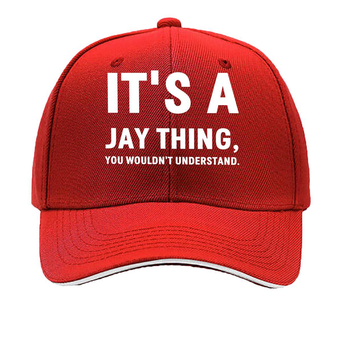 ItS a Jay Thing Adjustable Baseball Hat Lightweight Breathable Fiber Sunscreen Hand Washable Sandwich Baseball Cap One Size