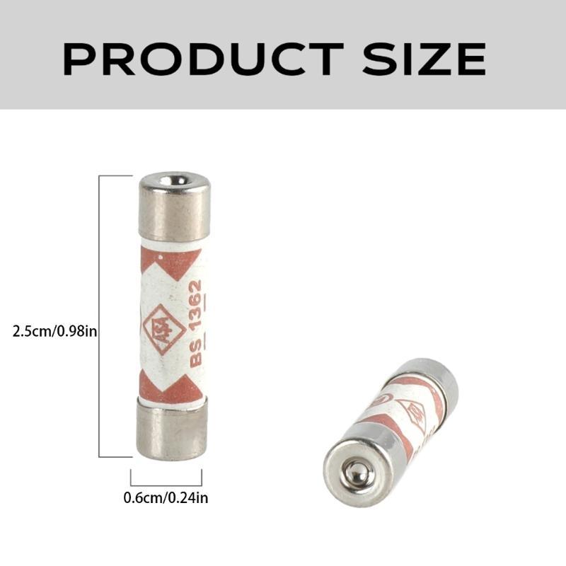30pcs 13Amp Ceramic Fuses Mains Plugs Top Fuses Tube Fuses Simple Installation