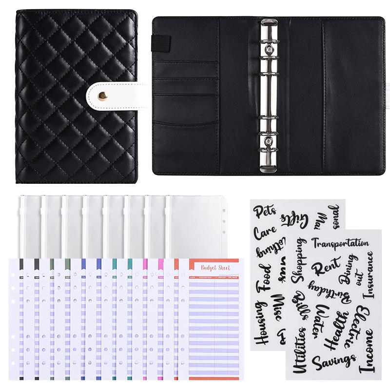 A6 Macaron Handy Notizbuch: PU-Leder Umschlagmappe & Bargeld-Organizer
