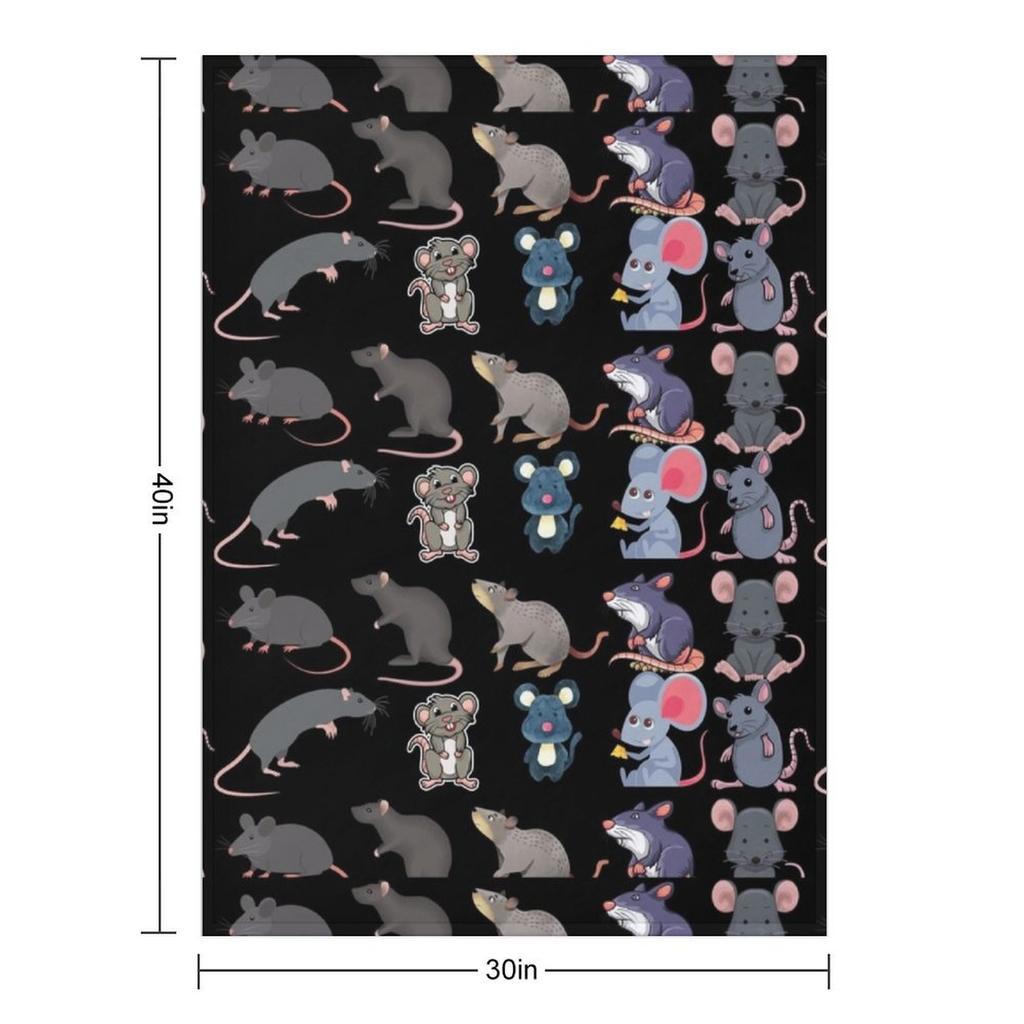 Rat pattern -Rat lovers Throw Blanket Camping Sofa Throw Thins for babies Blankets