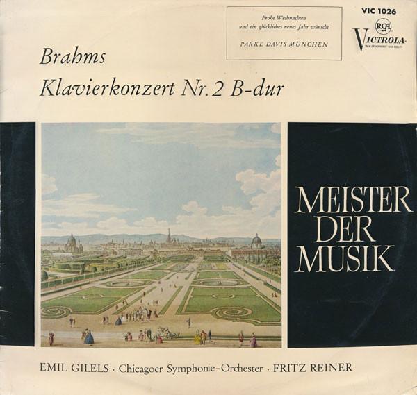 LP Record JOHANNES BRAHMS , EMIL GILELS , CHI - Klavierkonzert Nr. 2 B-dur VIC1026 RCA Victrola Germany Classical Used