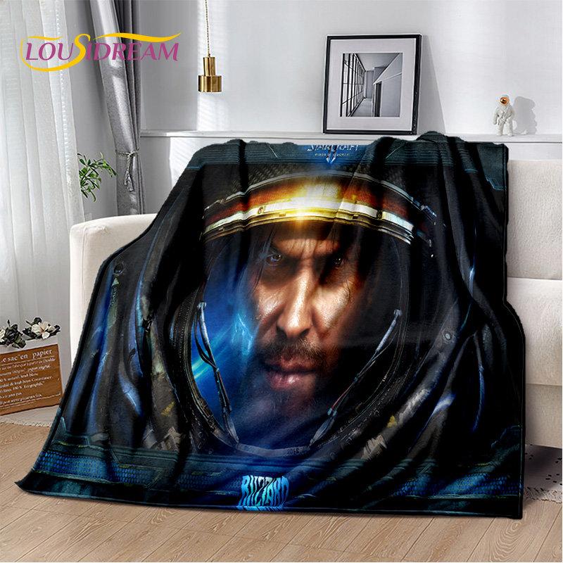 3D HD StarCraft Game Gamer Soft Plush Blanket,Flannel Blanket Throw Blanket for Living Room Bedroom Bed Sofa Picnic Cover Kids