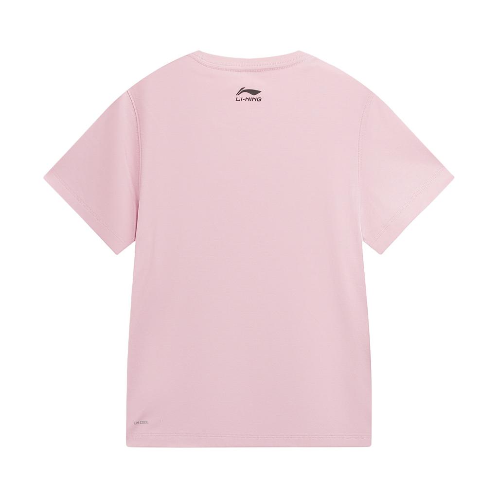 Li-Ning Sport Lifestyle Series Round Neck Pattern Printed Letter T-Shirt Women tops ATSW312-2