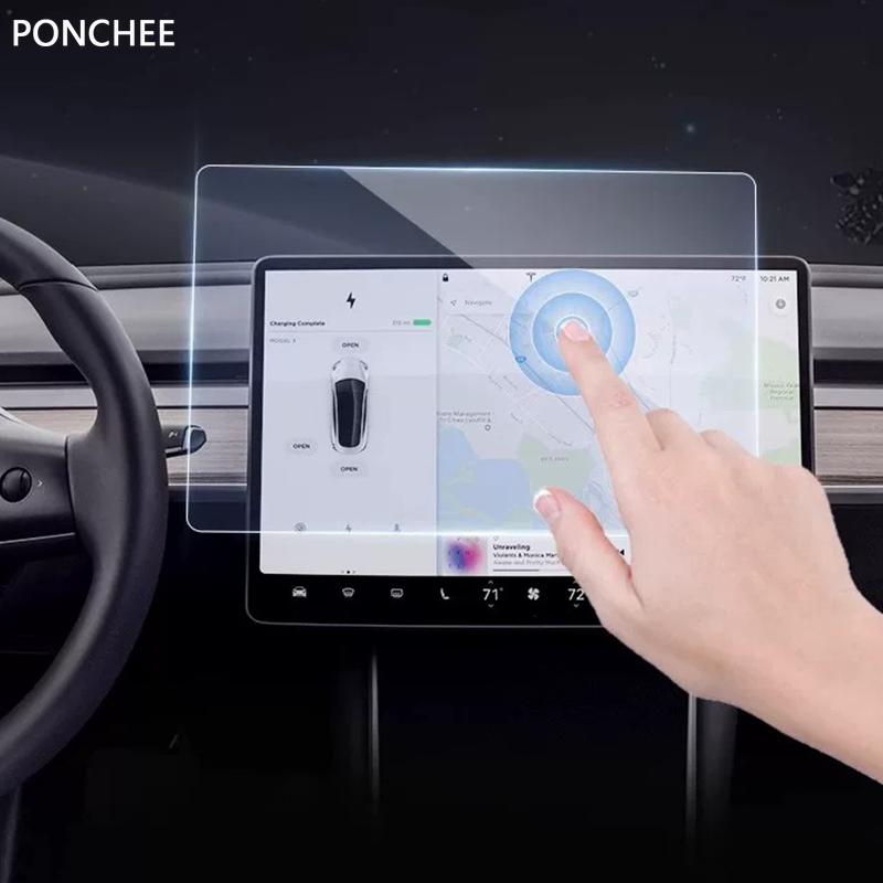For Tesla Model YL 2025-2027 Central Console Tempered Glass Film Screen Glass Protective Film Automobile Modification Supplies