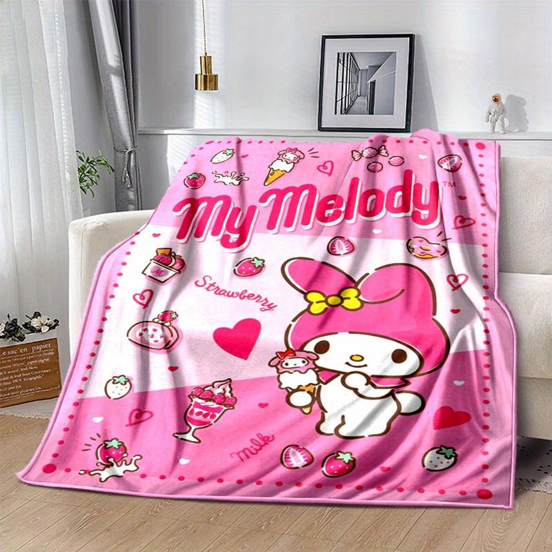1pc. Cute My Melody Strawberry Theme Blanket - Perfect for Home, Office, Outdoor Use, Gift Idea, Suitable for All Seasonsz041791