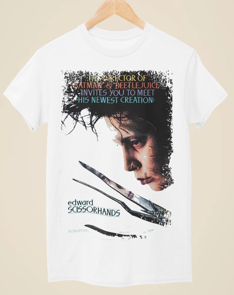 Edward Scissorhands Movie Poster Inspired Unisex White TShirt S