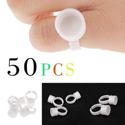 50Pc Microblading Pigment Glue Rings TattooHolder For Semi Permanent Makeup