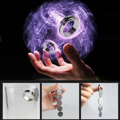 18/19/20/21mm Mini Magnetic Toy Magic Ring Magician Finger Trick Gimmick Prop