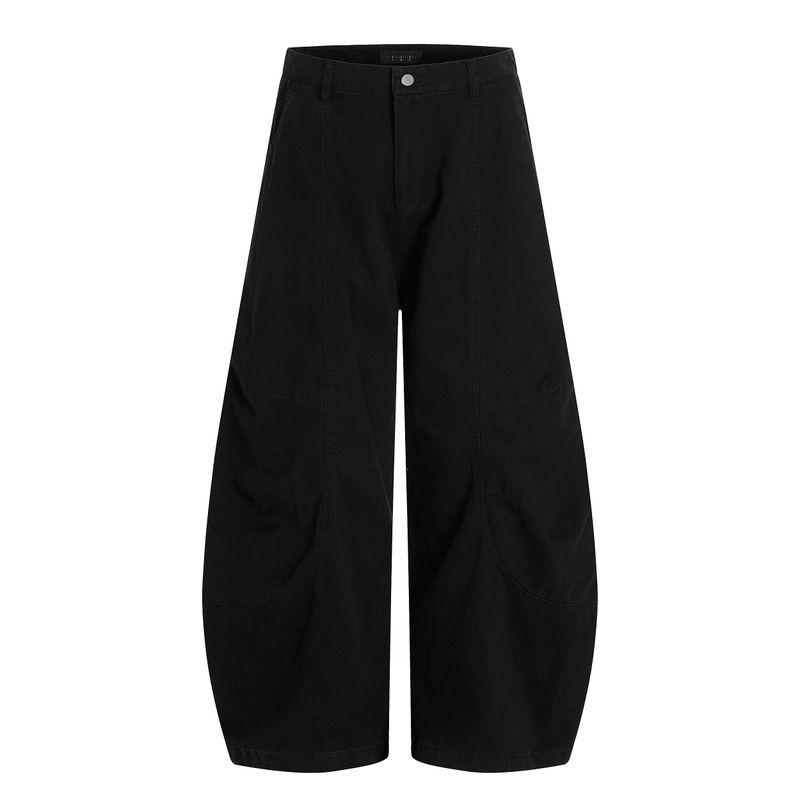 Kisko American Retro Deconstructed Design Drapey Cleanfit Cargo Pants Unisex Loose Straight Scimitar Trousers