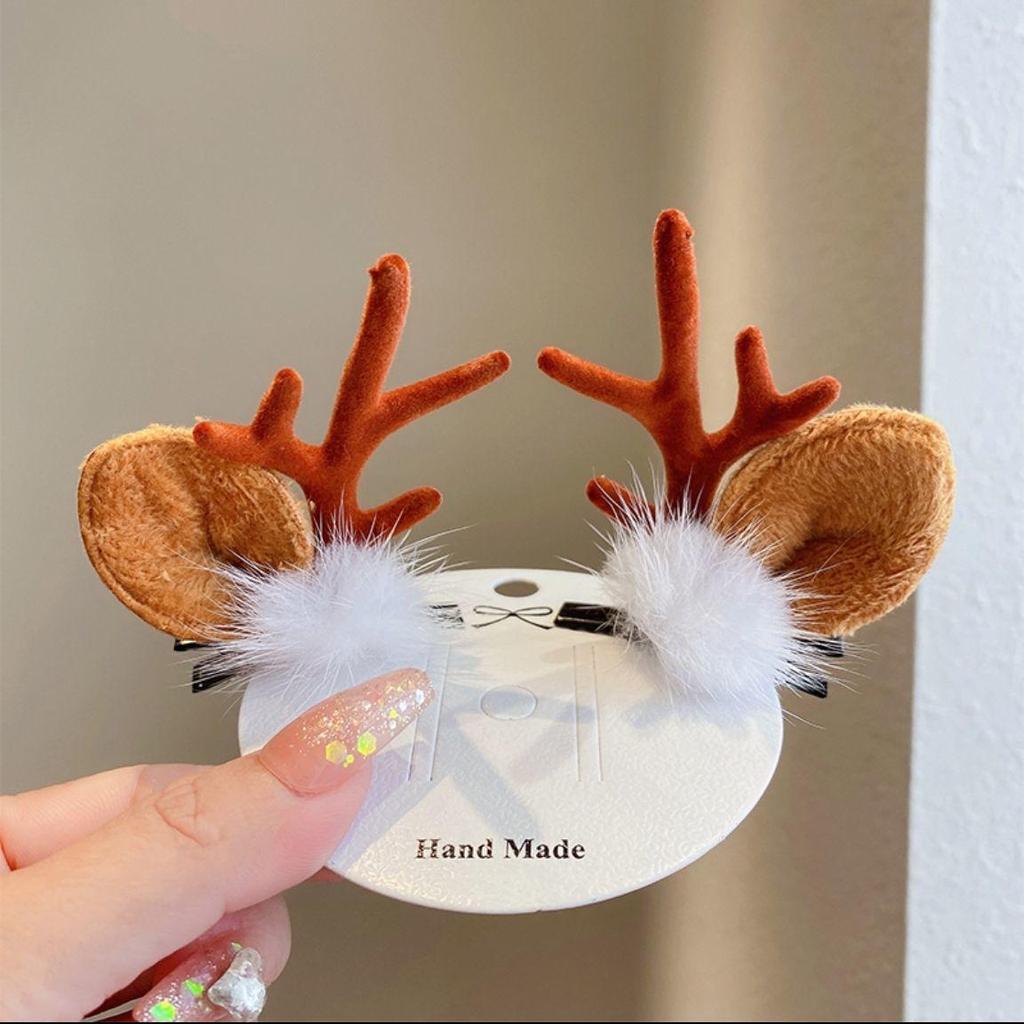 2024 Weihnachts-Rentier-Geweih-Haarspange für Kinder