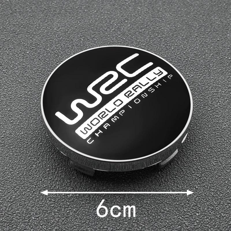 4PCS 56MM 60MM WRC World Rally Championship Emblem Car Wheel Center Cap Hubs Cover Badge Auto Styling Accessories