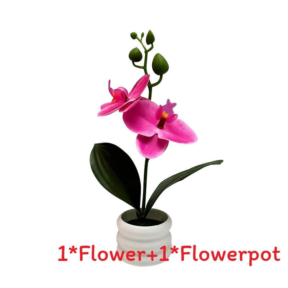 

Potted Phalaenopsis Faux Flower For Event Decor And Indoor Embellishment Home Purple