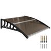 Front Door Canopy, Outdoor Awning, Rain Shelter for Window, Porch and Front/Back Door, 103 X 96.5 Cm, Brown