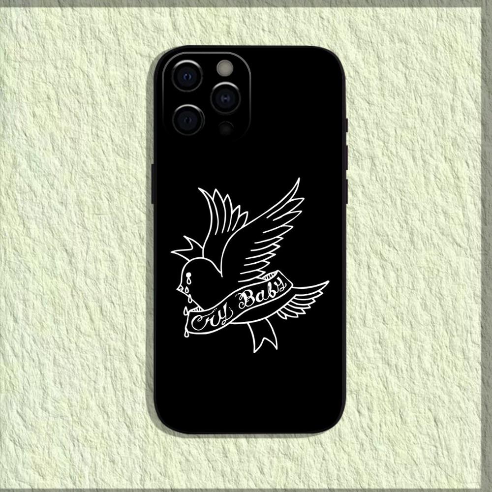 L-Lil Peep Cry Baby Phone Case For iPhone 16,15,14,13,12,11,Pro,X,XS,Max,XR,Plus,Mini Soft Black Cover