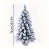 Tabletop Christmas Tree Includes Small White Wood Base for Table Desk Farmhouse Porch Christmas Decoration