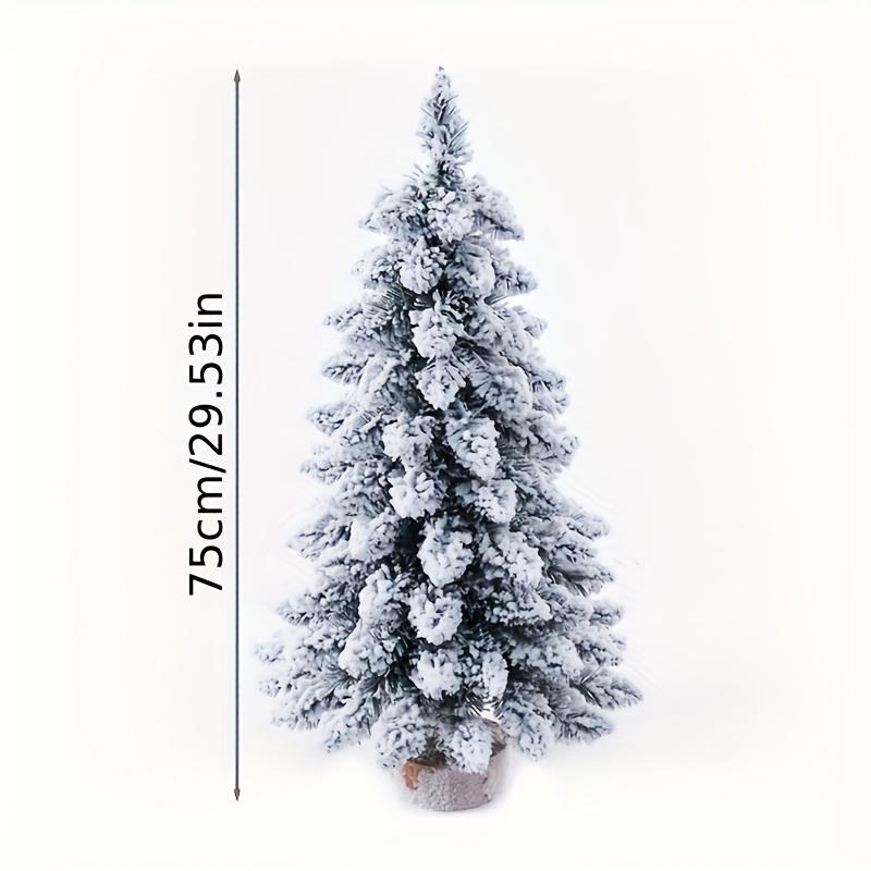 Tabletop Christmas Tree Includes Small White Wood Base for Table Desk Farmhouse Porch Christmas Decoration