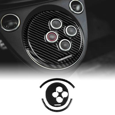 Real Soft Carbon Fiber For Abarth 595 695 2012- 2024 LHD RHD Car AT Automatic Gear Shift Frame Sticker
