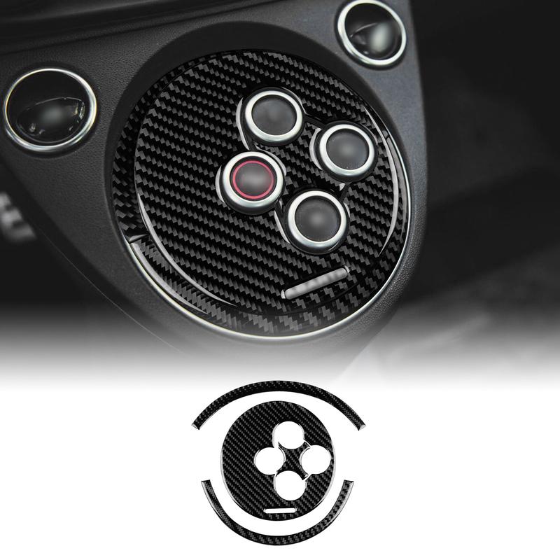 Echte weiche Kohlefaser für Abarth 595 695 2012-     2024 Linkslenker Rechtslenker Auto AT Automatikschaltung Rahmen Aufkleber