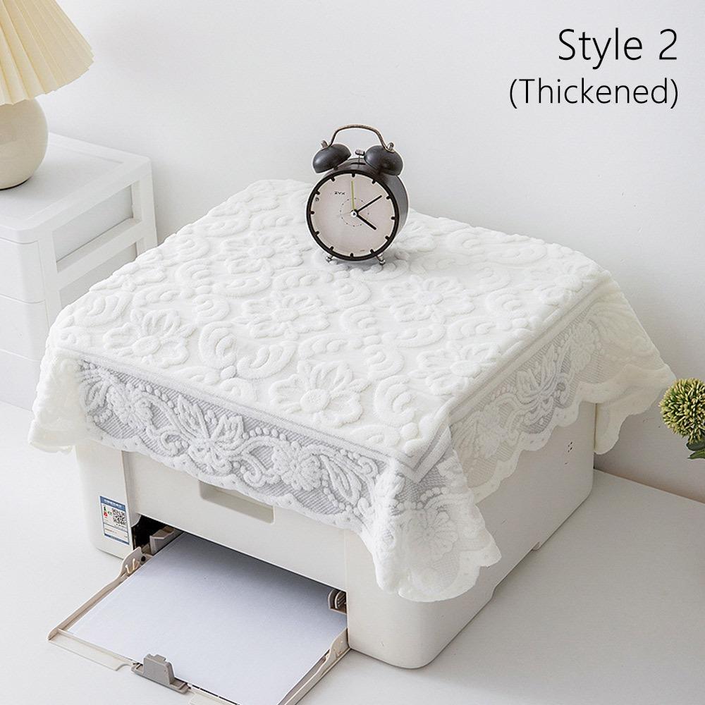 1Pcs 60x60cm Printer Dust Cover Universal Square Fax Machine Dustproof Cover Lace Rice Cooker Protector Kitchen Office Supply