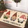 2D Flat Print Christmas Gnome Rug Suitable for Home Decor, Non-Slip Machine Washable Carpet Suitable for Entrance, Hall, Bathroom, Balcony - Colorful 
