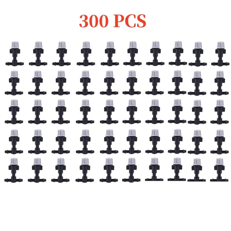 10-500pcs Atomization Nozzle Water Control Sprayer Micro Irrigation Plant Self Garden Mist Sprinkler With Tee For Greenhouse