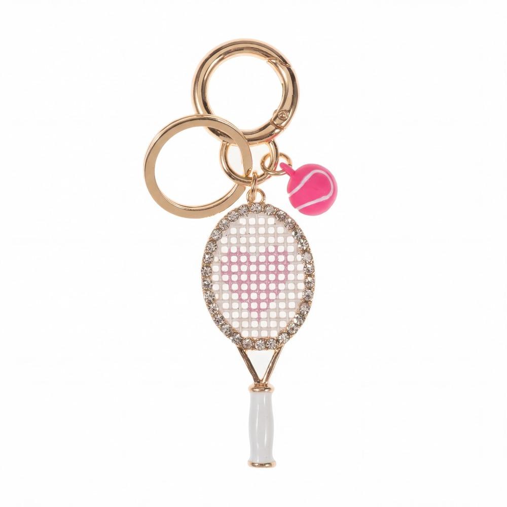 Tennis Enthusiasts Metal Tennis Racket Pendant Zinc Zinc Alloy Bag Pendant Tennis Racket Keychain Gift Style 4