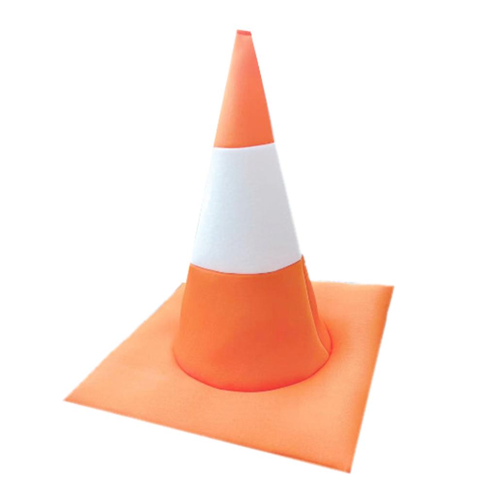 Traffic Cone Hat for Adult Kids Carnivals Gathering Headgear Hat Outdoor Photo Props Hat Holiday Celebration Costume Hat