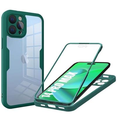 Protective Case - PROSHOP - for iPhone 14 Pro Max - Reinforced Edge - Midnight Green - 360° Protection