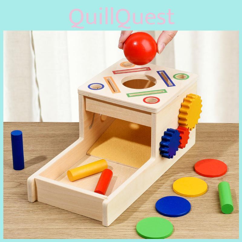 Wooden Children Shape And Color Cognition Matching Multifunctional Coin Toy Box