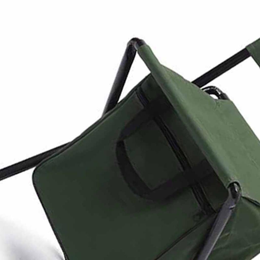 Folding Chair Outdoor Camping Portable Folding Back Chair Fishing Leisure Chair with Bag Green