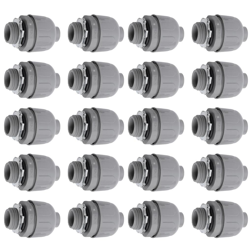 20 st Vattentäta rörkopplingar 1 2 tum NPT Nylon 6 Icke-metalliska rörfittings