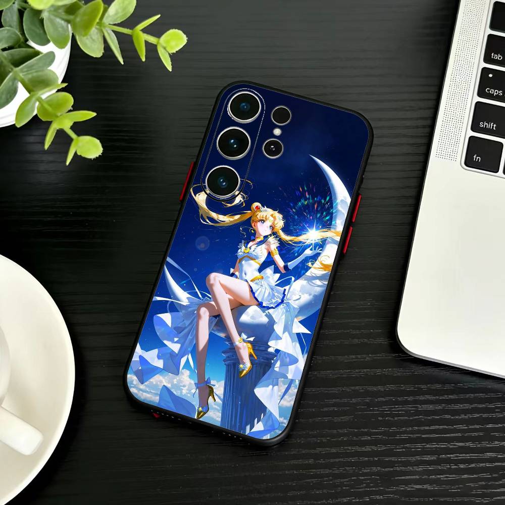 

Cartoon P-Sailor Moons Phone Case For Samsung S26,S25,S24,S23,S22,S21,S20,Plus,Fe,Lite,Others Black Cover Samsung S20plus5G