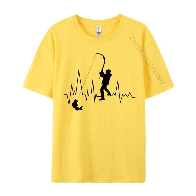 Fish Heartbeat TShirt Winter Gift TShirt for Men Cotton Printed T Shirt Discount Xs Graphic T Shirts