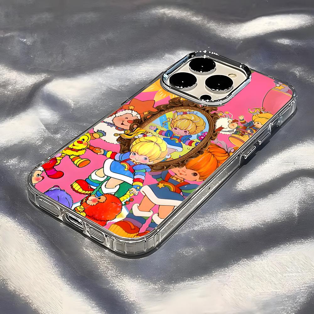 Cute Rainbow B-BriteS Phone Case For IPhone 17 Pro Max 16 15 14 Pro Max IPhone 13 Pro Max 11 Plus Transparent Cover