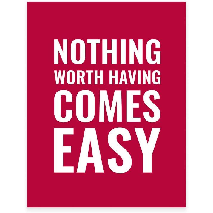 Andaz Press Motivational Wall Art, It always seems impossible until it s done, Nelson Mandela, 8.5x11-inch pirational Success Quotes Office Home Gift Nothing Worth Having Come