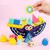Shinse Wooden Building Blocks Balance Game, Montessori Educational Toy, Develops Concentration, Fine Motor Skills, Shape Recognition, and Creativity,