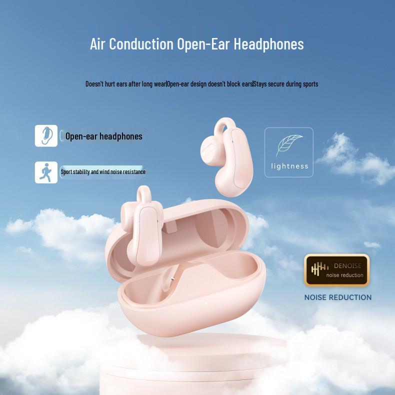 New ANC Noise-Cancelling Wireless Bluetooth Sport Earbuds with Clip-On Design and Long Battery Life