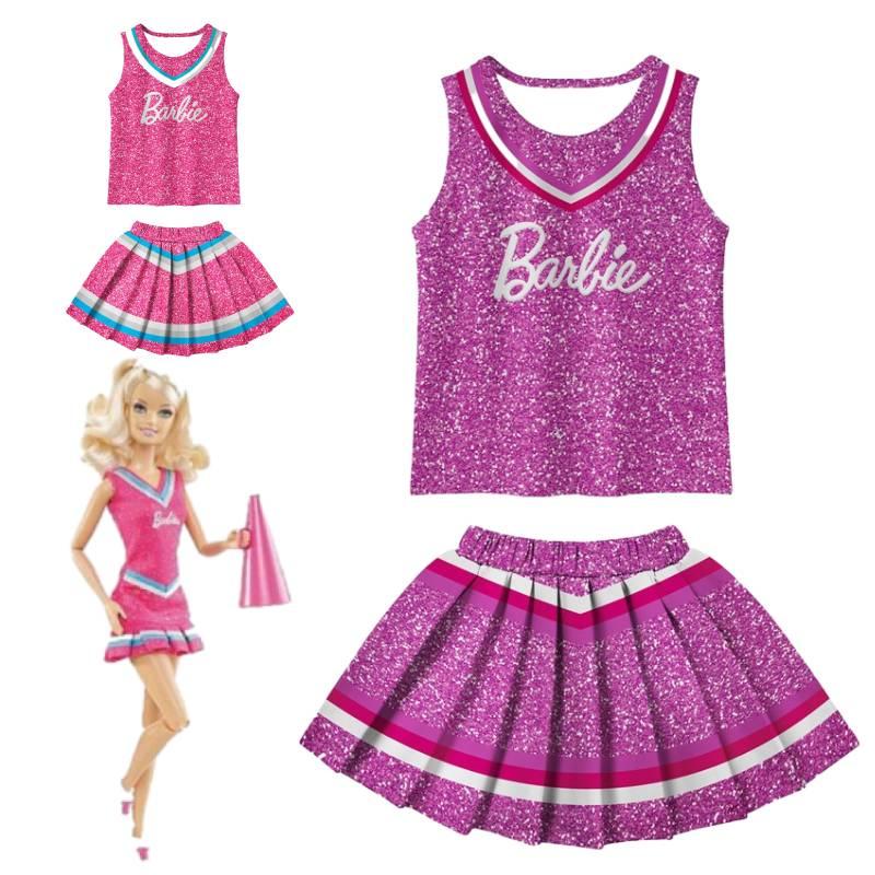 Barbie Film Fialové Polyesterové Vlákno Cosplay Šaty Pro Děti Velikosti)