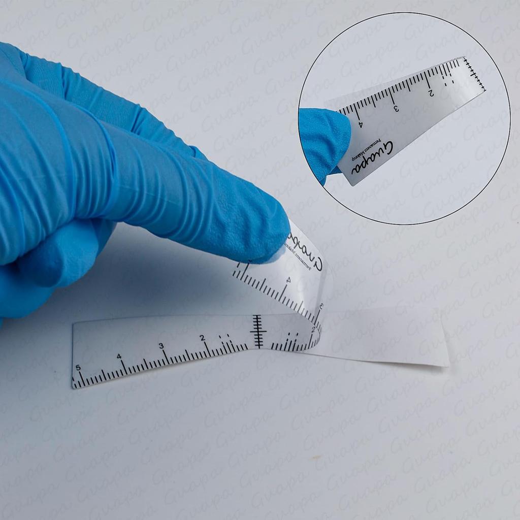 Guapa Augenbrauenlineal Schablonen Einfache Kartierung Formgebende Aufkleber Schablone Microblading Messwerkzeug Augenbrauenform Design Positionierungsaufkleber für Permanent