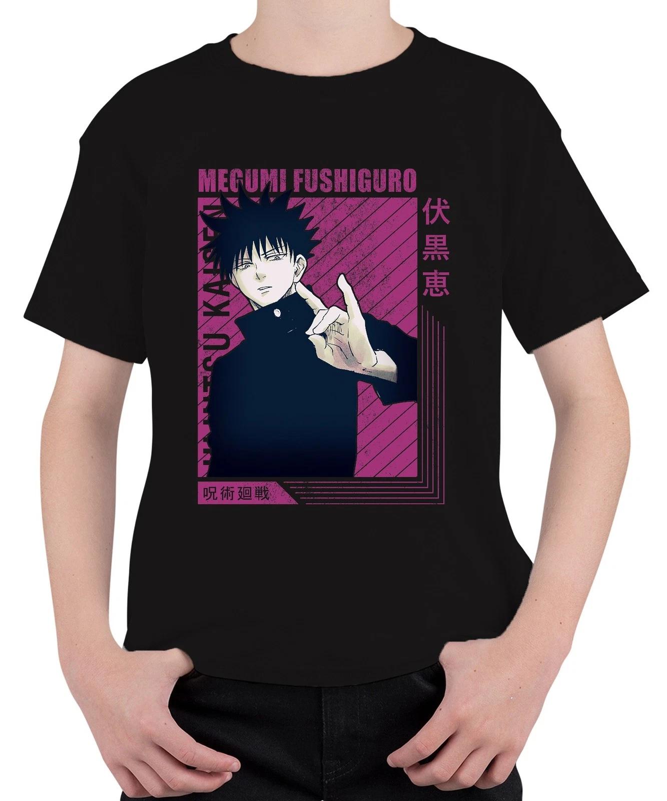 Jujutsu Kaisen Megumi Fushiguro Anime Ästhetik Fan Geschenk Vintage Unisex Kinde XS