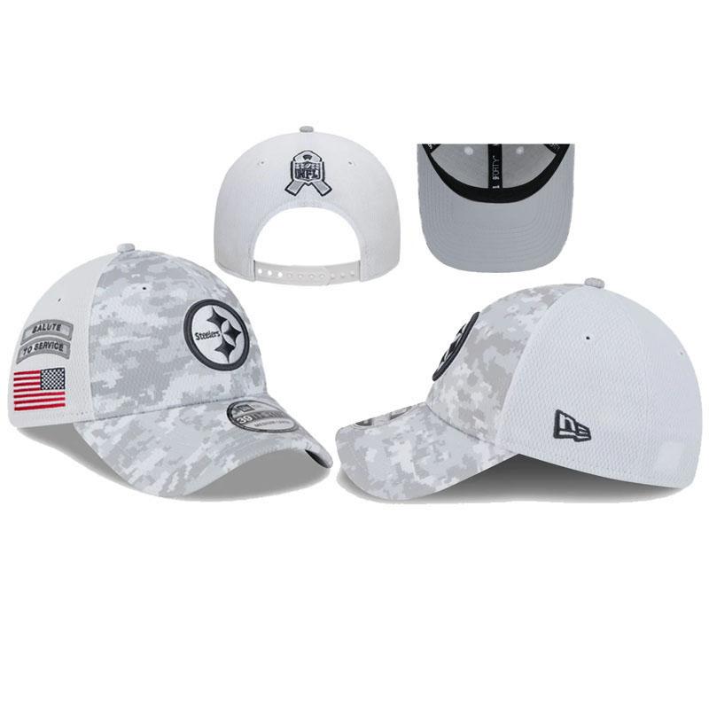 

Pittsburgh Steelers Salute to Service Arctic Camo Adjustable Snapback Hat, NFL Patriotic Team Baseball Cap for Fans one size