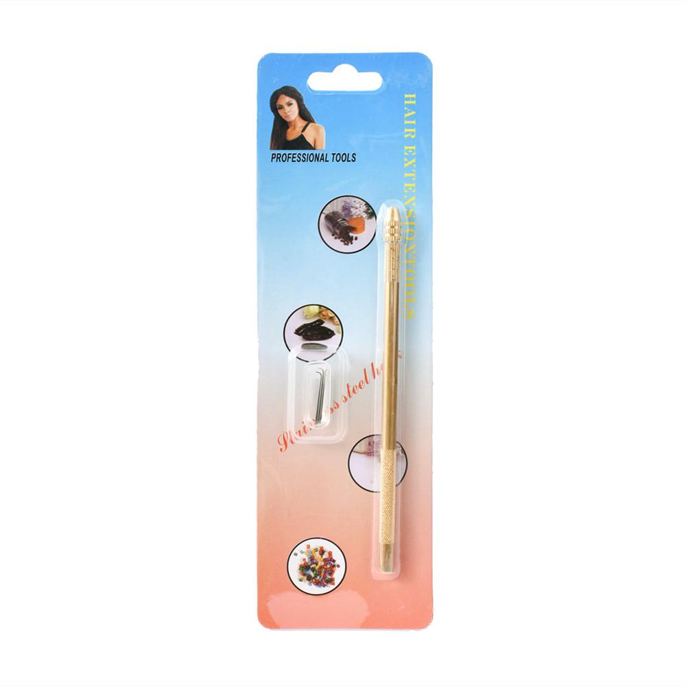 Korean Copper Handle Hair Extension Crochet Hook for Hair Weaving