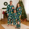 Christmas Print Family Matching Hooded Long Sleeved Zippered Jumpsuit Set