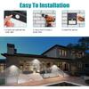Outdoor solar lights with 40 LED bulbs, with light reflector and 3 lighting modes, sensor wall light, IP65 waterproof (pack of 10)